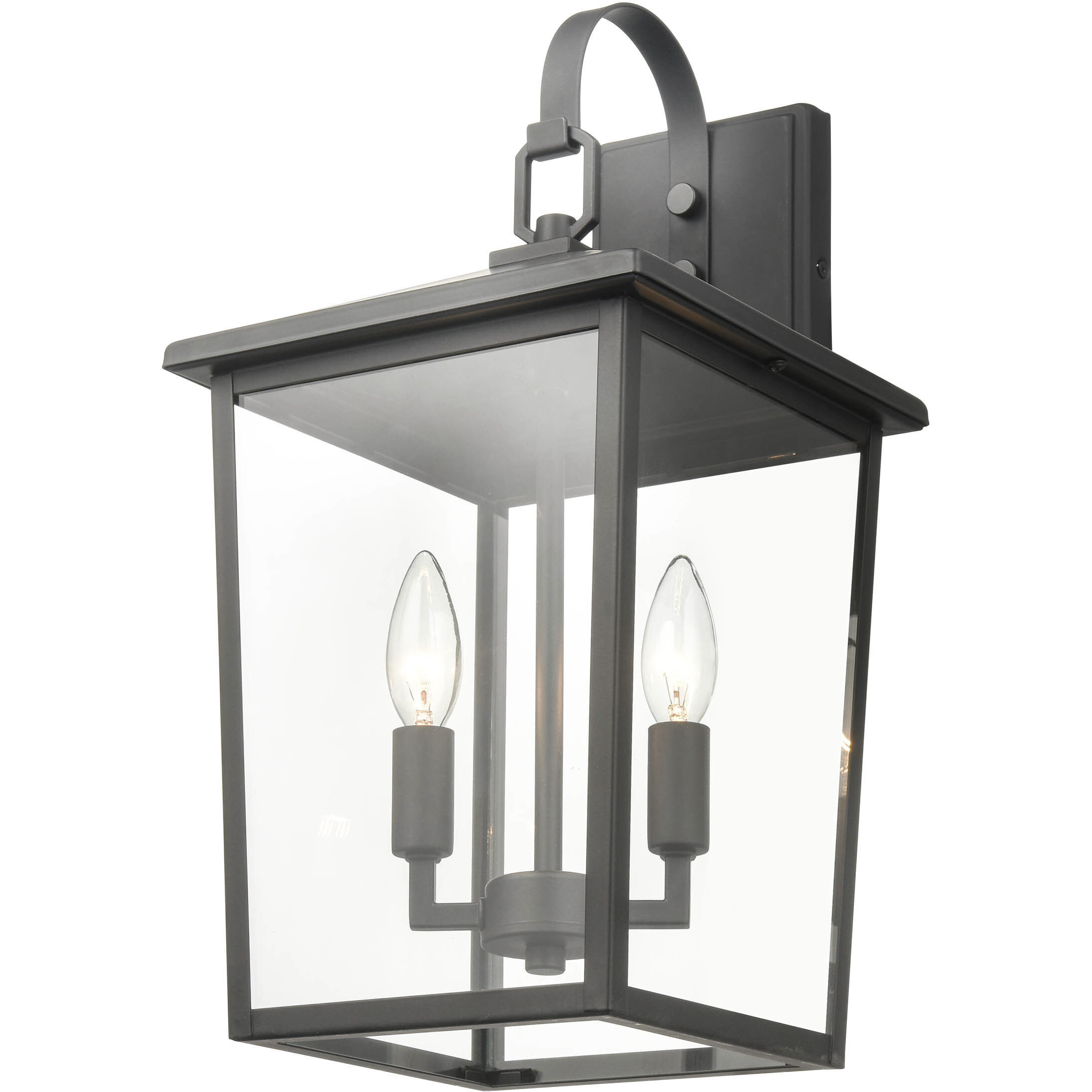 Fetterton 2 Light 18 inch Powder Coated Black Outdoor Wall Sconce